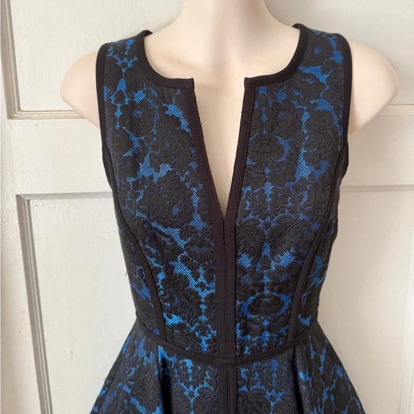 Black Halo Aria Brocade Party Dress size 4 - Picture 7 of 8